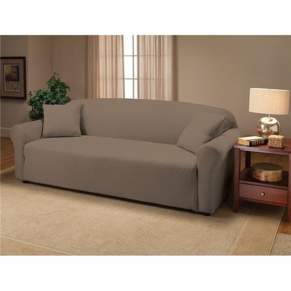 Madison Industries Madison JER-SOFA-SV Stretch Jersey Sofa Slipcover; Silver JER-SOFA-SV